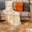 Thread Office Ivory Boucle Throw, 180cm x 200cm