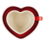 Le Creuset Heart Mug & Saucer, 220ml - Cerise angle