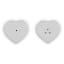 Le Creuset Heart Salt & Pepper Shakers, 130ml - White angle