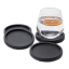 Humble & Mash Wooden Coasters, Set of 4 - Black with glass