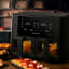 Kenwood Dual Basket Airfryer with Clearcook Window, 9L on the kitchen counter