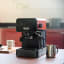 Gaggia Evolution Espresso Coffee Machine - Red on the kitchen counter