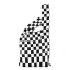 Porter Black & White Check Maxi Shopper angle
