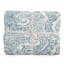 India Ink Blue Prince Paisley Kantha Stitched Throw - Double