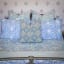 India Ink Blue Prince Paisley Kantha Stitched Throw - Double on the bed