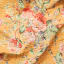 India Ink Mustard Petersham Floral Kanta Stitched Throw - Double detail