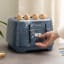 DeLonghi Ballerina 4-Slice Toaster, 1800W - Sapphire with bread
