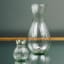 Ngwenya Glass Optic Large Round Decanter, 1.75L on the table