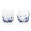 Ngwenya Glass Flecked Organic Short Indented Tumblers, Set of 4 - Blue angle