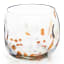 Ngwenya Glass Flecked Organic Short Indented Tumblers, Set of 4 - Orange