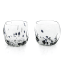 Ngwenya Glass Flecked Organic Short Indented Tumblers, Set of 4 - Black angle
