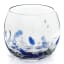 Ngwenya Glass Flecked Organic Short Indented Tumblers, Set of 4 - Blue