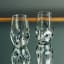 Ngwenya Glass Flecked Organic Highball Tumblers, Set of 4 - Black on the table