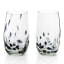 Ngwenya Glass Flecked Organic Highball Tumblers, Set of 4 - Black angle