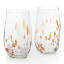 Ngwenya Glass Flecked Organic Highball Tumblers, Set of 4 - Orange angle