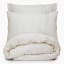 Thread Office Natural Yarn Dye Reversible Stripe Duvet Cover Set - Double