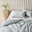 Linen House Silver Athena Duvet Cover Set - King detail on the bed