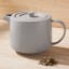 Maxwell & Williams Cafe Life Teapot with Infuser, 1L - Grey on the table