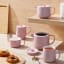 Maxwell & Williams Cafe Life Teapot with Infuser, 500ml - Pink set on the table