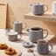 Maxwell & Williams Cafe Life Mug, 420ml - Grey set on the table