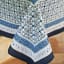 India Ink Mandala Blue Tablecloth - 6 Seater detail on the table