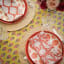 India Ink Vintage Tablecloth - 6 Seater on the table