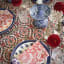 India Ink Provence Tablecloth - 6 Seater on the table