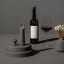 Vacu Vin Wine Saver Loop - Graphite with a bottle of wine