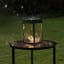 Litehouse Solar Outdoor Lantern with Touch Control - Black in the rain