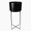 Thread Office Black Metal Standing Planter - Tall