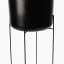 Thread Office Black Metal Standing Planter - close up