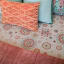 India Ink Pretty Medallion Kantha Stitched Throw - Double on the bed