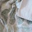 India Ink Green Tonal Paisley Kantha Stitched Throw - Double detail