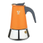 Pezzetti Steel Express Moka Pot, 6 Cups - Peach