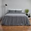 Thread Office Charcoal Brushed Cotton Duvet Cover Set - Queen