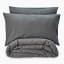 Thread Office Charcoal Brushed Cotton Duvet Cover Set