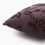 Thread Office Plum Floral Cotton Chenille Jacquard Scatter Cushion with Feather Blend Inner, 40cm x 60cm