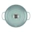 Le Creuset Sea Salt Signature 2.4 Litre Round Cast Iron Casserole, 20cm angle