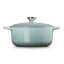 Le Creuset Sea Salt Signature 2.4 Litre Round Cast Iron Casserole, 20cm angle