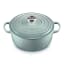 Le Creuset Sea Salt Signature 3.3 Litre Round Cast Iron Casserole, 22cm angle