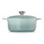 Le Creuset Sea Salt Signature 4.2 Litre Round Cast Iron Casserole, 24cm angle
