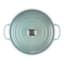 Le Creuset Sea Salt Signature 6.7 Litre Round Cast Iron Casserole, 28cm angle