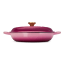 Le Creuset Berry Signature 3.5 Litre Shallow Casserole, 30cm angle