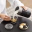 Nespresso Aeroccino 3 Black Milk Frother with frothed milk