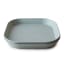 Mushie Square Dinner Plate - Sage angle