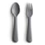 Mushie Fork & Spoon, Set of 2 - Smoke