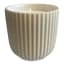 Charisma Candles White Patchouli Scented Filled Ribbed Ceramic Candle, 300g