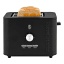 Russell Hobbs Nexus Stainless Steel 2-Slice Toaster - Black angle