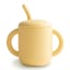 Mushie Silicone Training Cup with Straw, 175ml - Pale Daffodil