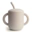Mushie Silicone Training Cup with Straw, 175ml - Shifting Sand